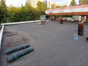 Ремонт мягкой кровли на магазине, АЗС